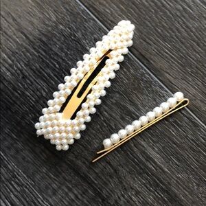🛍Pearl Barrette and Hair Clip